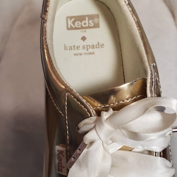 Kate Spade Keds 'Specchio' Rose Gold and 'Champion' Glitter Sneaker Rose Gold - Picture 7 of 9